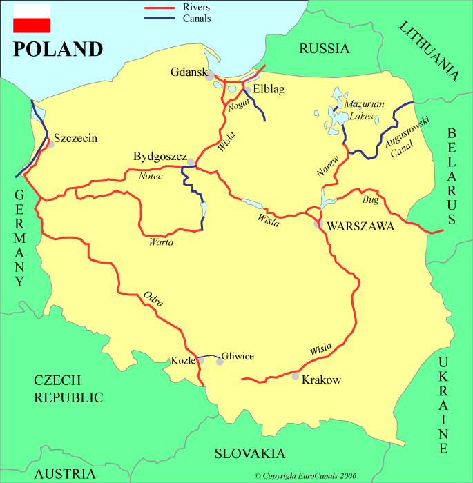 Rivers In Poland Map - Dolly Gabrila