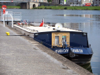 Givet commercial barge quay, usually available to pleasure boats at no charge.