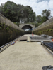 Lock 19 at Verdun leads directly into a short tunnel (40 meters).