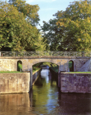 A feeder canal brings water  to fill the locks.