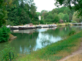 The first stop after leaving the Seine at St Mammes is this pleasant halte at Moret-sur-Loing. 