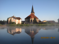 And there was a medieval church facing the square, we had this view of it the next morning.