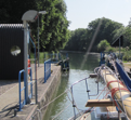 Mary slipped and grabbed the red rod to steady herself, which stopped everything. The locks opened at 0700 but the VNF employees started at 0900. We sat in the lock for 2 hours.